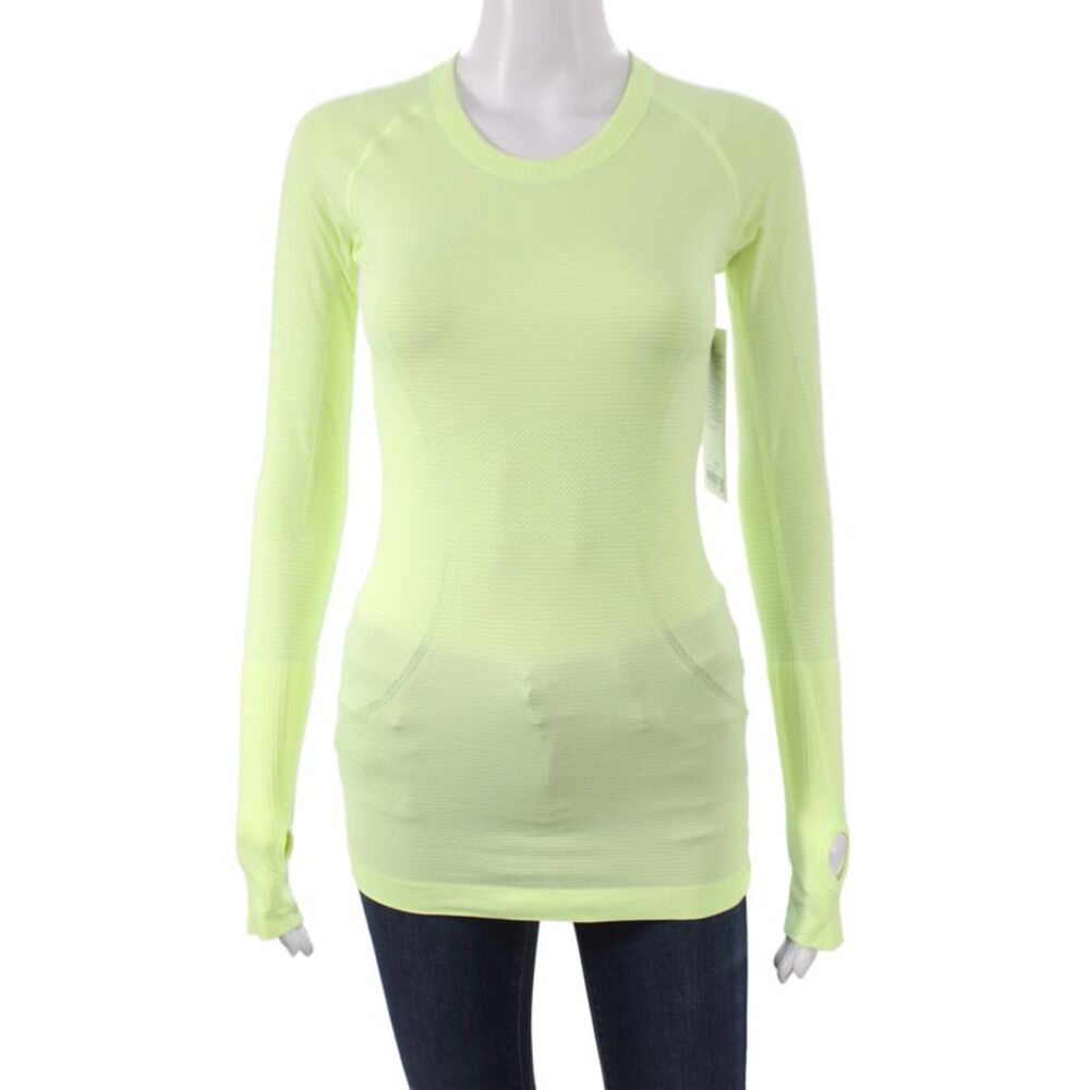 Lululemon Women Pullover Long Sleeve Yellow Athleisure Top Size 4